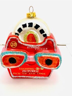 View Master Blown Glass Ornament Retro No Brand